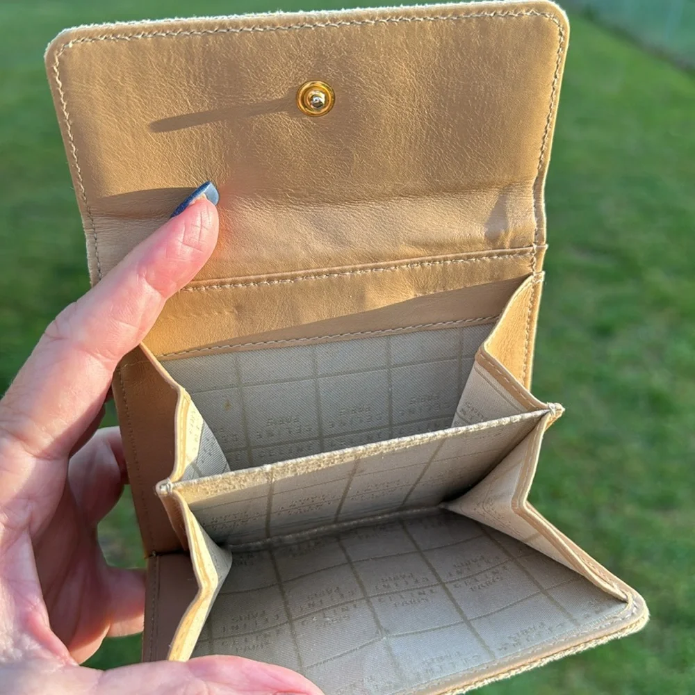 Celine CC monogram denim wallet in yellow in like new condition. authent… - Picture 9 of 15